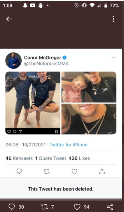 PHOTO Conor McGregor Deleted Tweet Making Fun Of Dustin Poirier's Kids