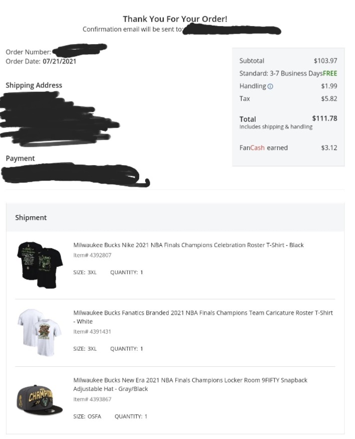 PHOTO Diehard Bucks Fan Buys $111 Worth Of Bucks Championship Gear