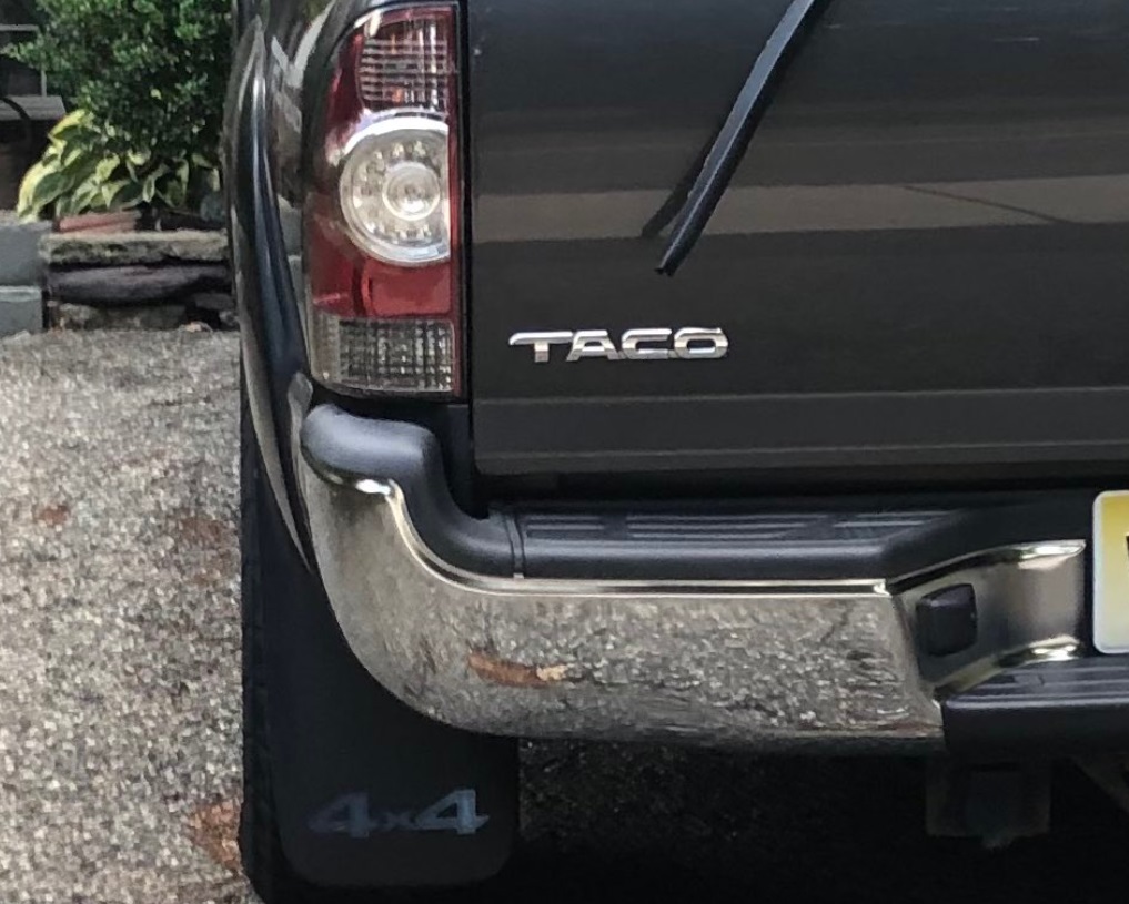 PHOTO Dude Removed Lettering From His New Toyota Tacoma So It Says Toyota Taco