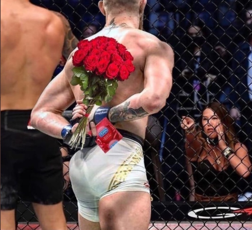 PHOTO Dustin Poirier's Wife Looking At Conor McGregor Like She Wants To Fck Him