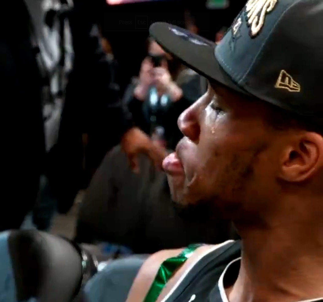PHOTO Giannis Crying After Winning NBA Title 
