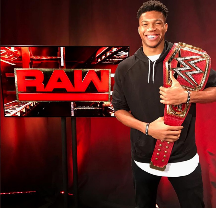 PHOTO Giannis With WWE Raw Title Belt Meme