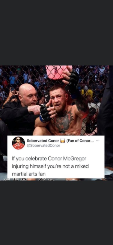 PHOTO If You Celebrate Conor McGregor Injuring Himself You're Not A Mixed Martial Arts Fan