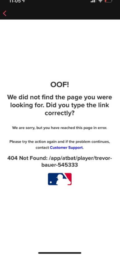 PHOTO MLB App Took Down All Of Trevor Bauer's Stats