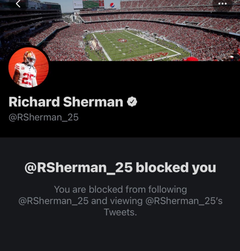 PHOTO Richard Sherman Regularly Blocks People He Disagrees With