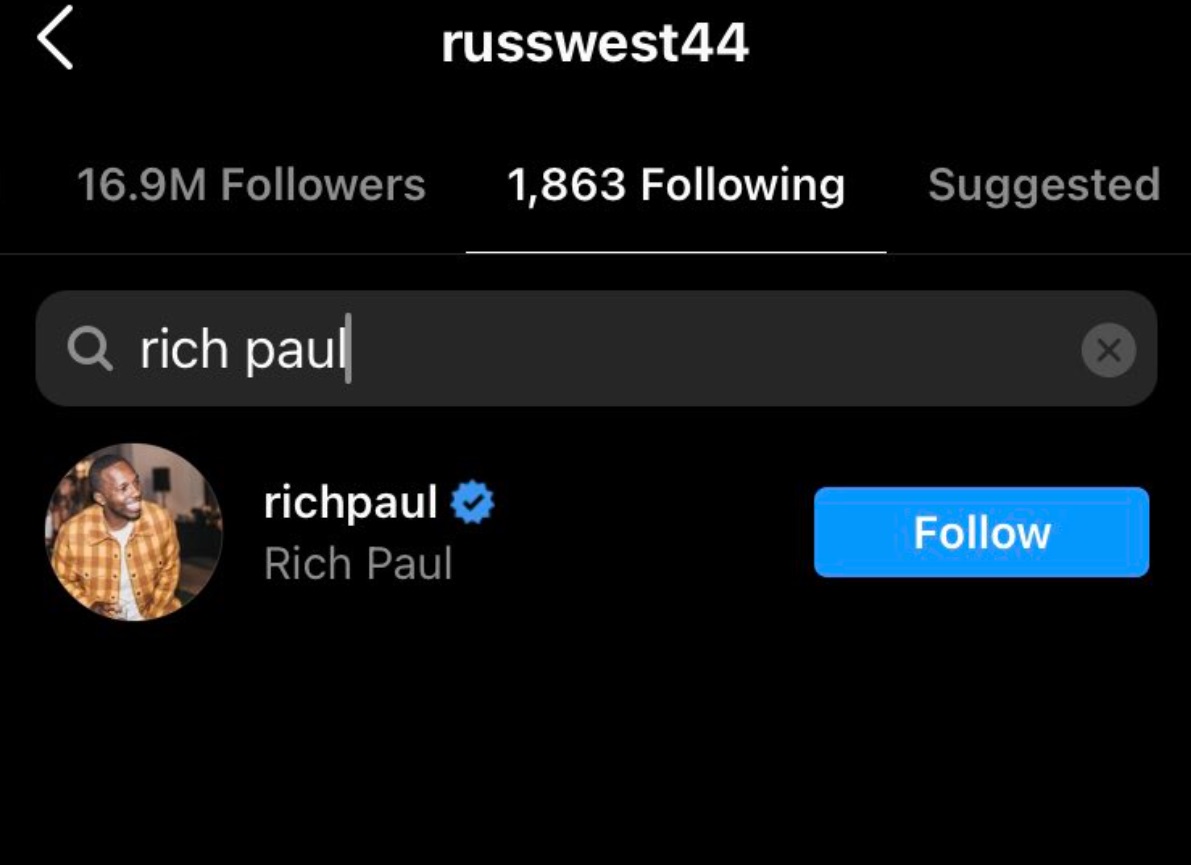 PHOTO Russell Westbrook Been Waiting On Rich Paul To Push For A Trade To The Lakers