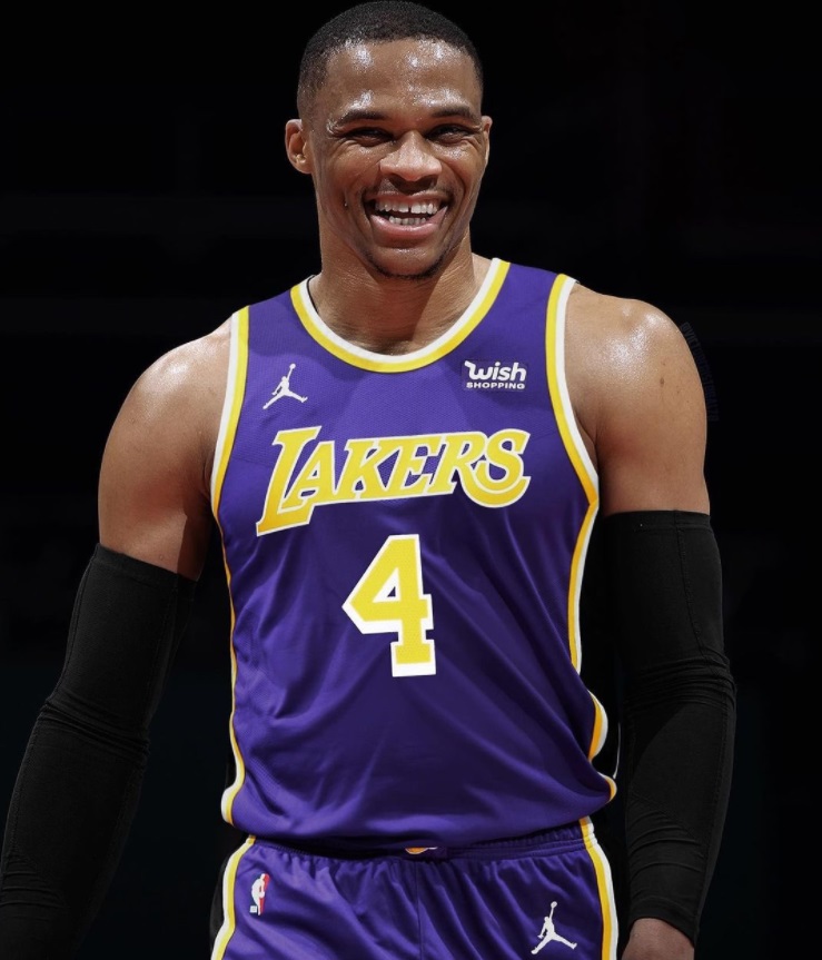 PHOTO Russell Westbrook Looking Cocky In A Lakers Uniform