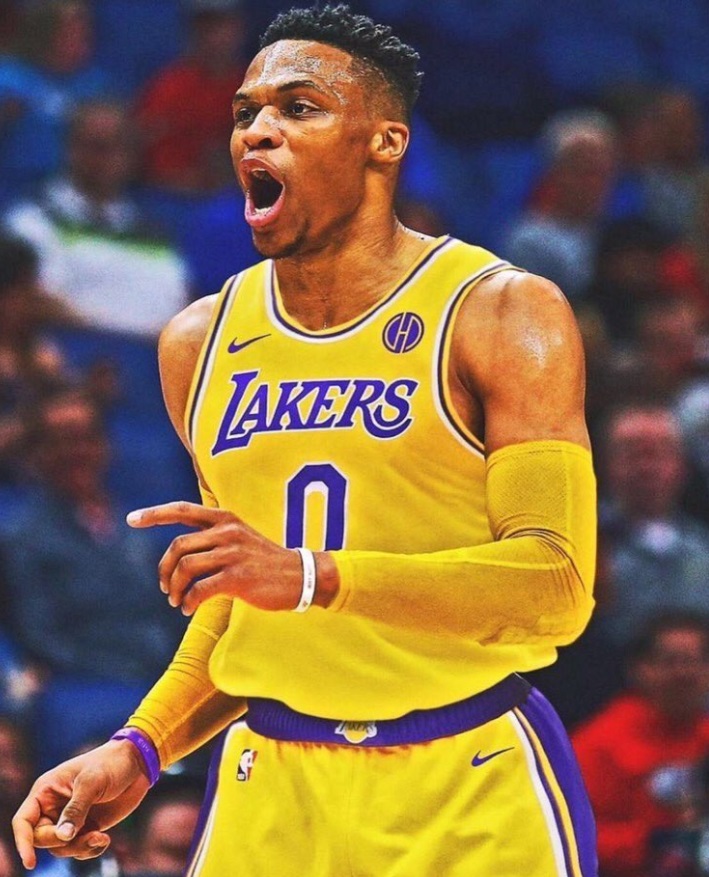 PHOTO Russell Westbrook Looks Very At Home In A Lakers Uniform