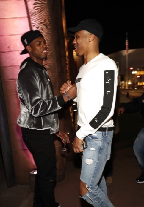PHOTO Russell Westbrook Meeting Buddy Hield For The First Time