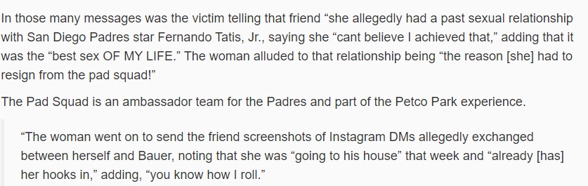 PHOTO Trevor Bauer's Accuser Was An Ambassador For The Padres At Petco Park