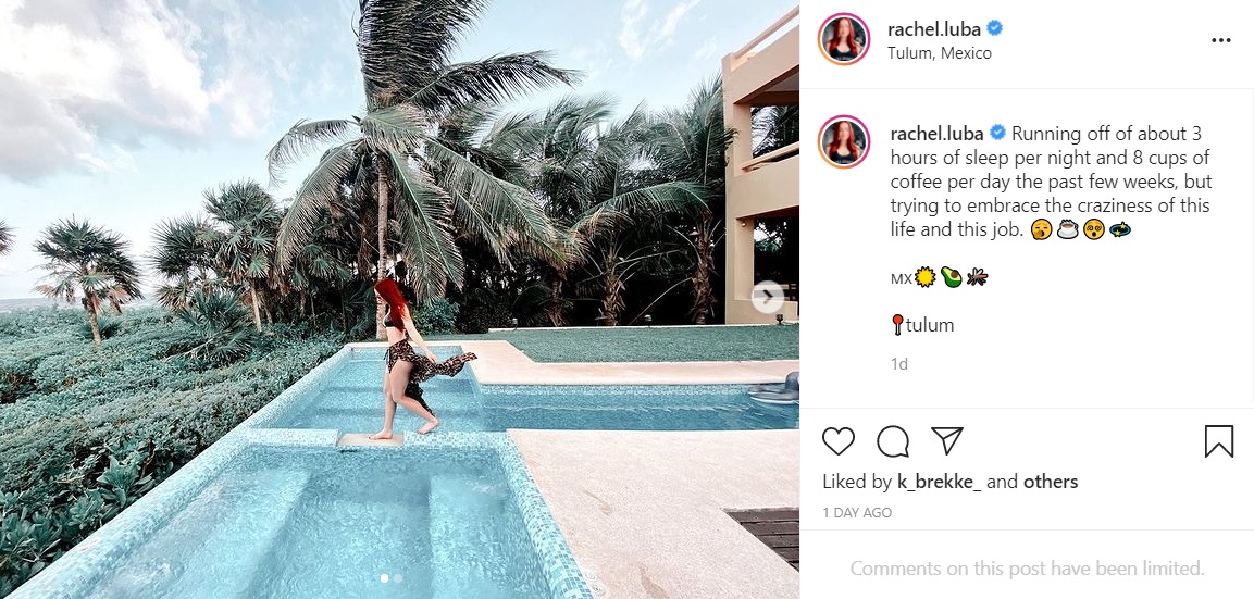 PHOTO Trevor Bauer's Girlfriend Has Been In Mexico For 4 Works Now And Says She's Sleeping 3 Hours A Night And Drinking 8 Cups Of Coffee Per Day