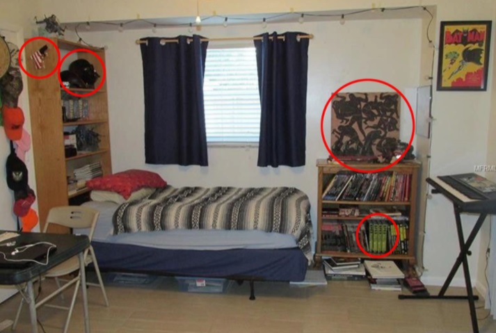 PHOTO Brian Laundrie Had Gun On The Wall In His Bedroom And Watchmen Collection With Violent Poster