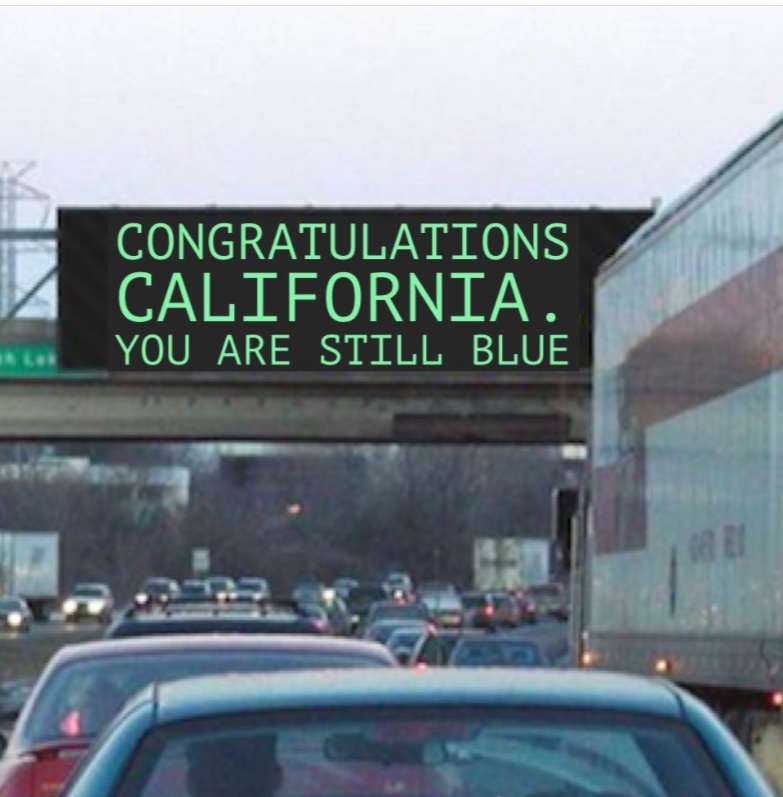 PHOTO Congrats California You Are Still Blue