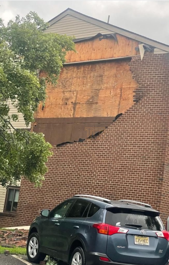 PHOTO Damage To Buildings From Tornado In Deptford New Jersey