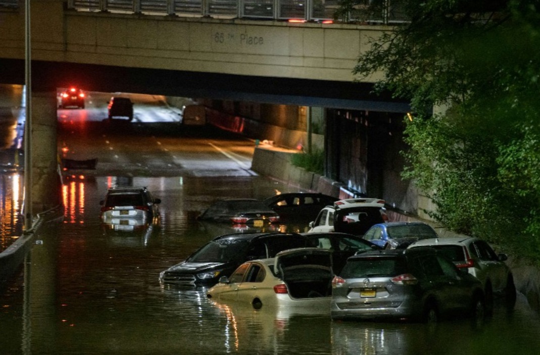 PHOTO Dozens Of Cars Abandoned Near Bridge In New York City