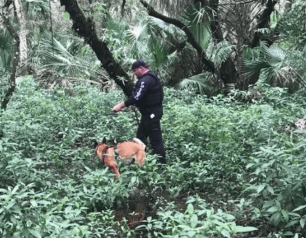 PHOTO FBI Using Scent Sniffing Dog In Mabry Carlton Jr Memorial Reserve Looking For Brian Laundrie