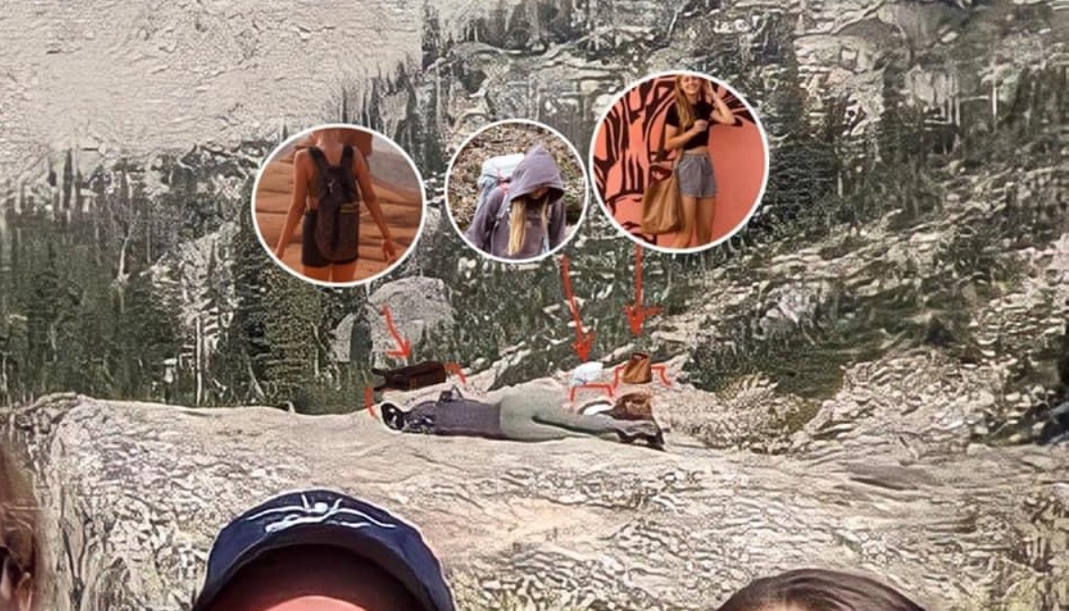 PHOTO Gabby Petito Lying Face Down Like She's Dead On Rock Slap At Grand Teton National Park