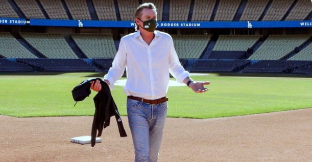 PHOTO Gavin Newsom Walking Around Dodger Stadium Like He Owns It After Recall Election Victory