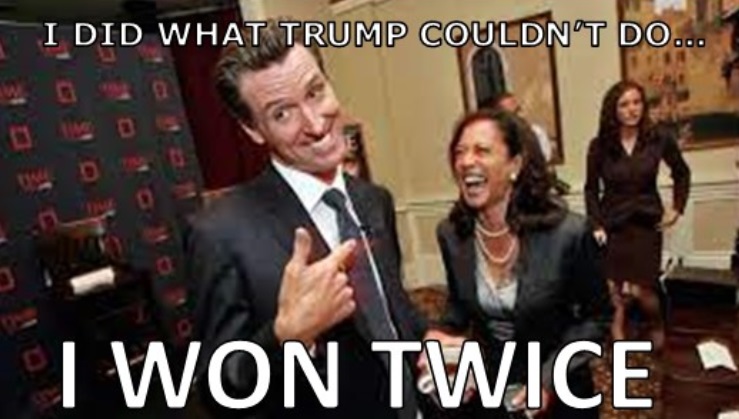 PHOTO I Did What Trump Couldn't Do I Won Twice Gavin Newsom Meme