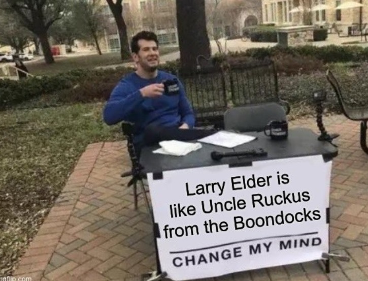 PHOTO Larry Elder Is Like Uncle Ruckus From The Boondocks Meme