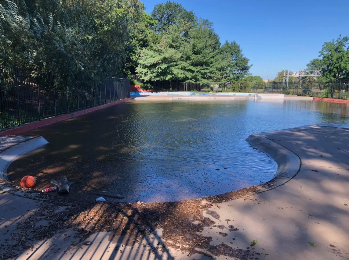 PHOTO Local Skate Park In Brooklyn New York Flooded To The Top