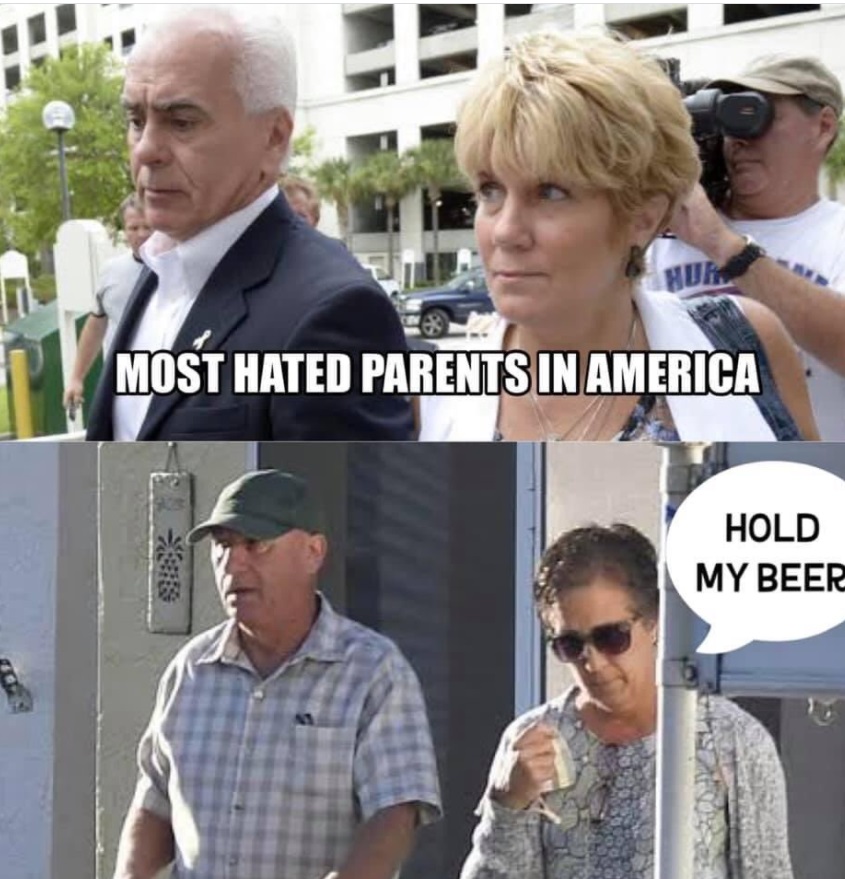 PHOTO Most Hated Parents In America Hold My Beer Brian Laundrie's Parents Meme