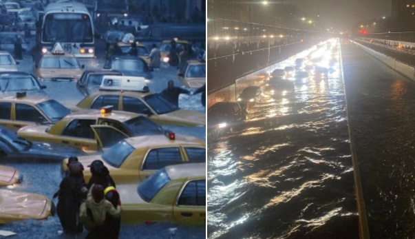 PHOTO New York City In Climate Disaster Movie The Day After Tomorrow 2004 Vs New York City Climate Disaster September 1 2021