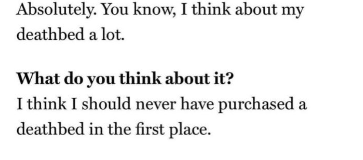 PHOTO Norm MacDonald Once Said He Should Have Never Purchased A Deathbed In The First Place