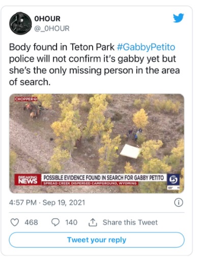 PHOTO Of Exact Location Gabby Petito's Body Was Found In Grand Teton Park