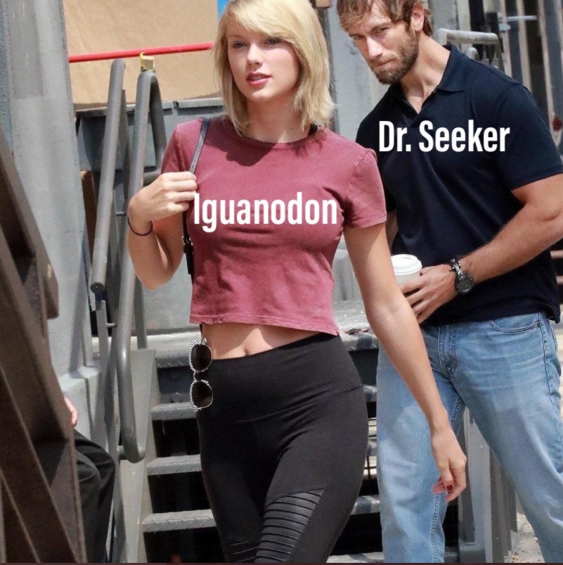 PHOTO Taylor Swift Wearing Skin Tight Leggings Iguanodon Dr Seeker Meme