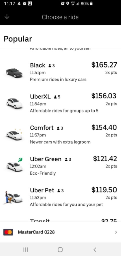 PHOTO Uber Prices Went Up To Minimum $120 With The New York Subway System Shut Down