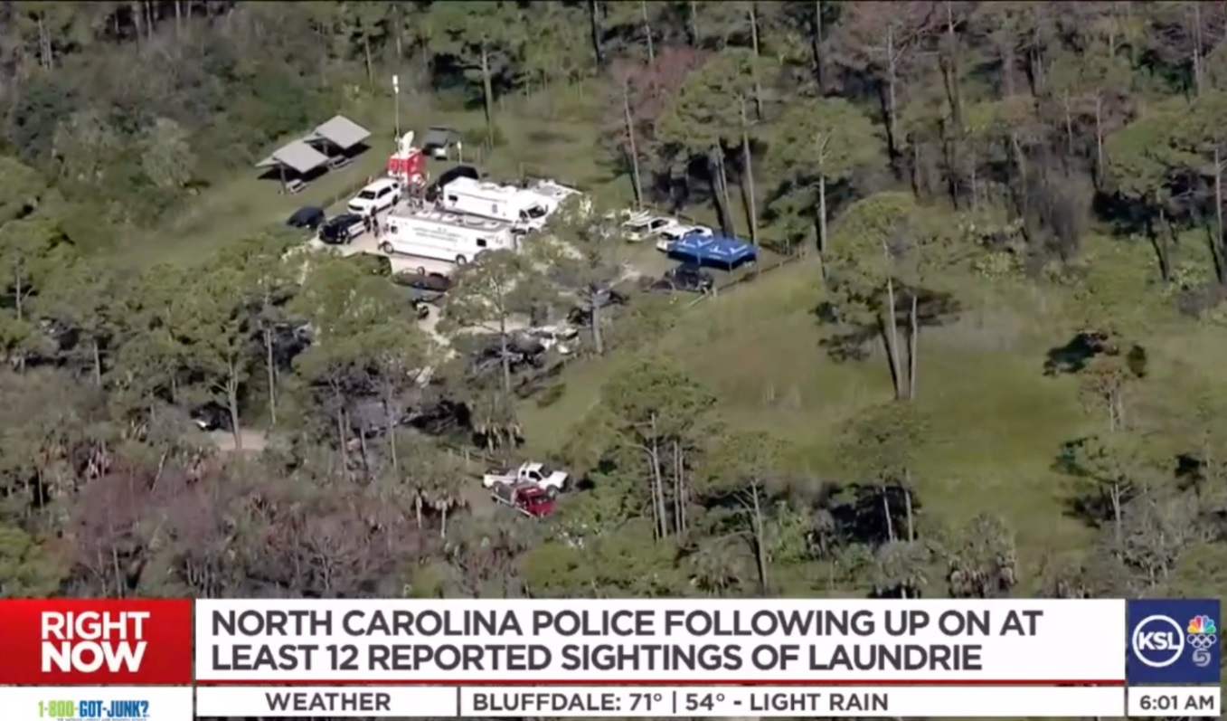 PHOTO Aerial View Of Spot Where Brian Laundrie Was Seen In North Carolina Swarmed By Police And FBI