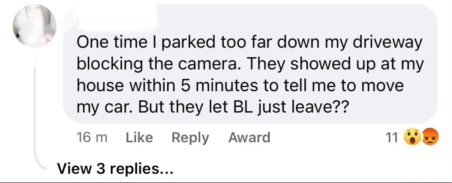 PHOTO Brian Laundrie's Neighbor Cat Says Nort Port Police Department Told Her To Move Her Car Because She Was Blocking Security Camera Monitoring Brian Laundrie