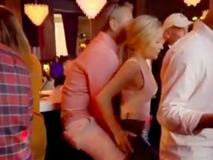 PHOTO Close Up Of Urban Meyer Getting Lap Dance From Very Shinny Blonde