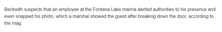 PHOTO Fontana Lake Marina Employee Told FBI Brian Laundrie Was Staying At The Lodge At Fontana Village Resort In North Carolina