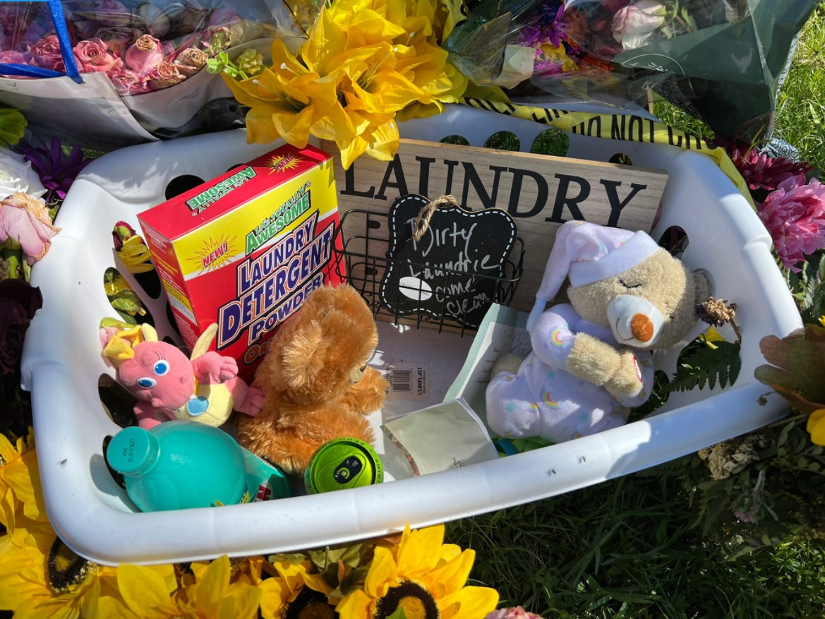 PHOTO Laundry Basket Left In Front Of Brian Laundrie's House