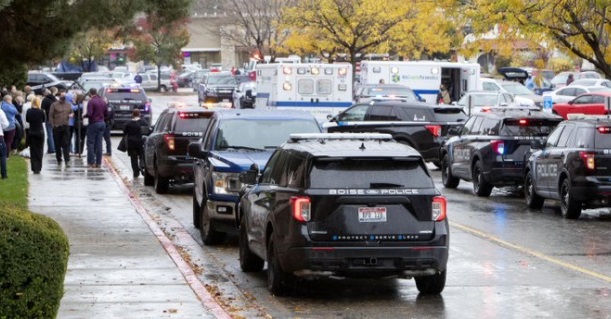 PHOTO Of Chaotic Scene And Police Presence Outside Idaho Shooting