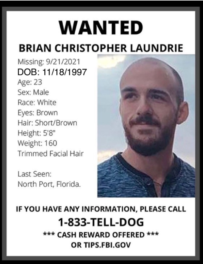 PHOTO Of Dog The Bounty Hunter's Wanted Poster For Brian Laundrie