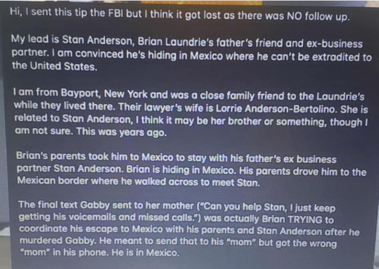 PHOTO Text Messages Show Brian Laundrie Sending Messages To His Mom To Coordinate His Escape To Mexico