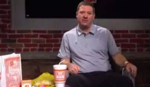 PHOTO Chris Beard With A Large Drink And Giant Bag Of Food From Whataburger