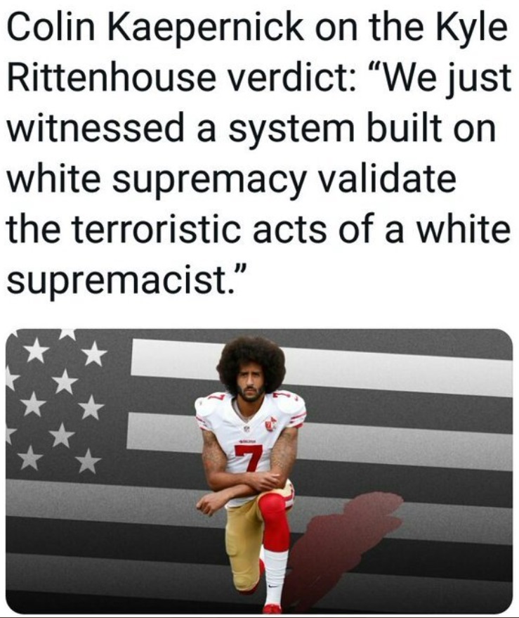 PHOTO Colin Kaepernick Exposes Kyle Rittenhouse For Being A White Supremacist