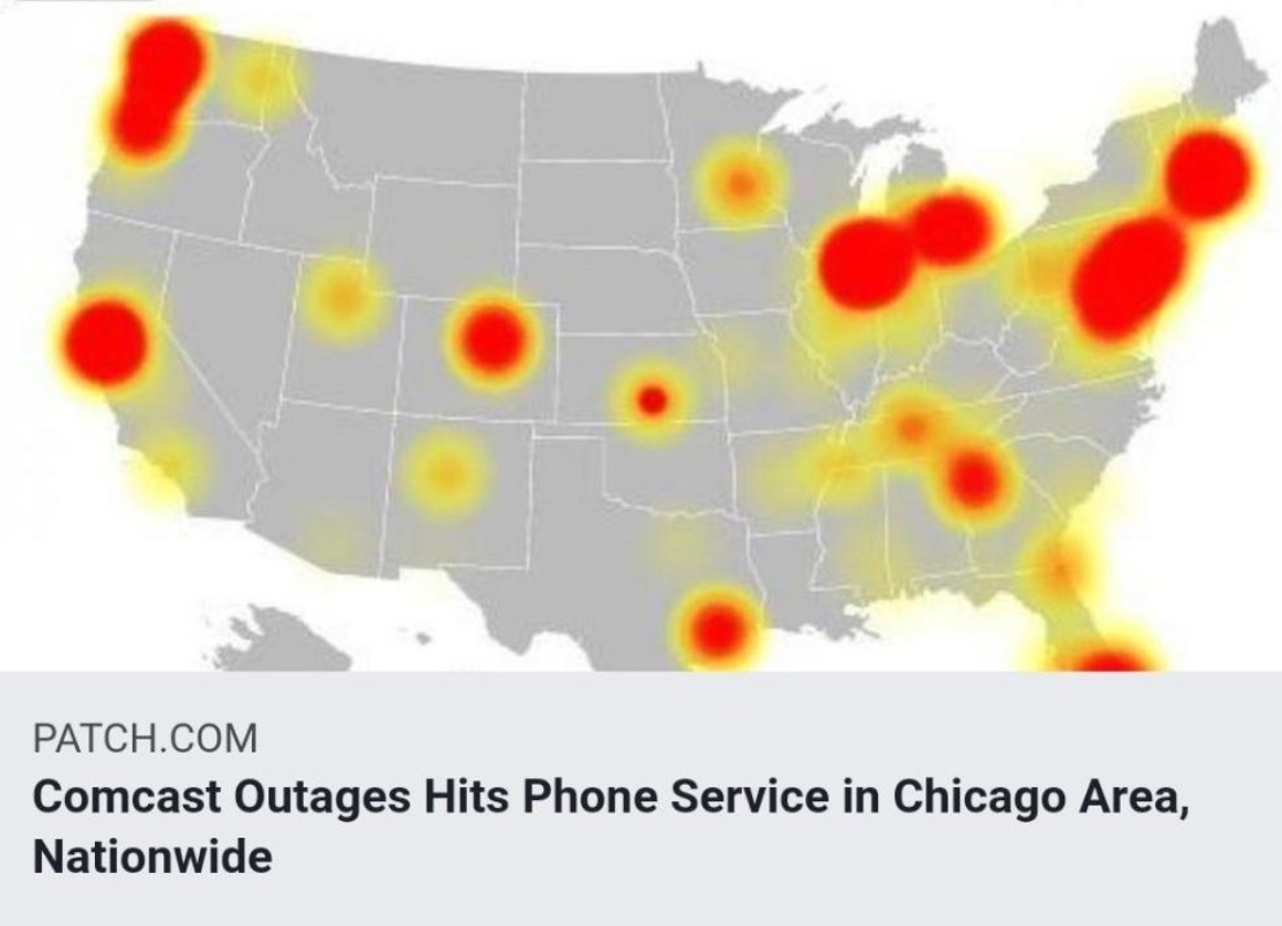 PHOTO Comcast Has National Outage In 20+ States At The Same Time US Citizens Believe It's Time To Break Up Xfinity