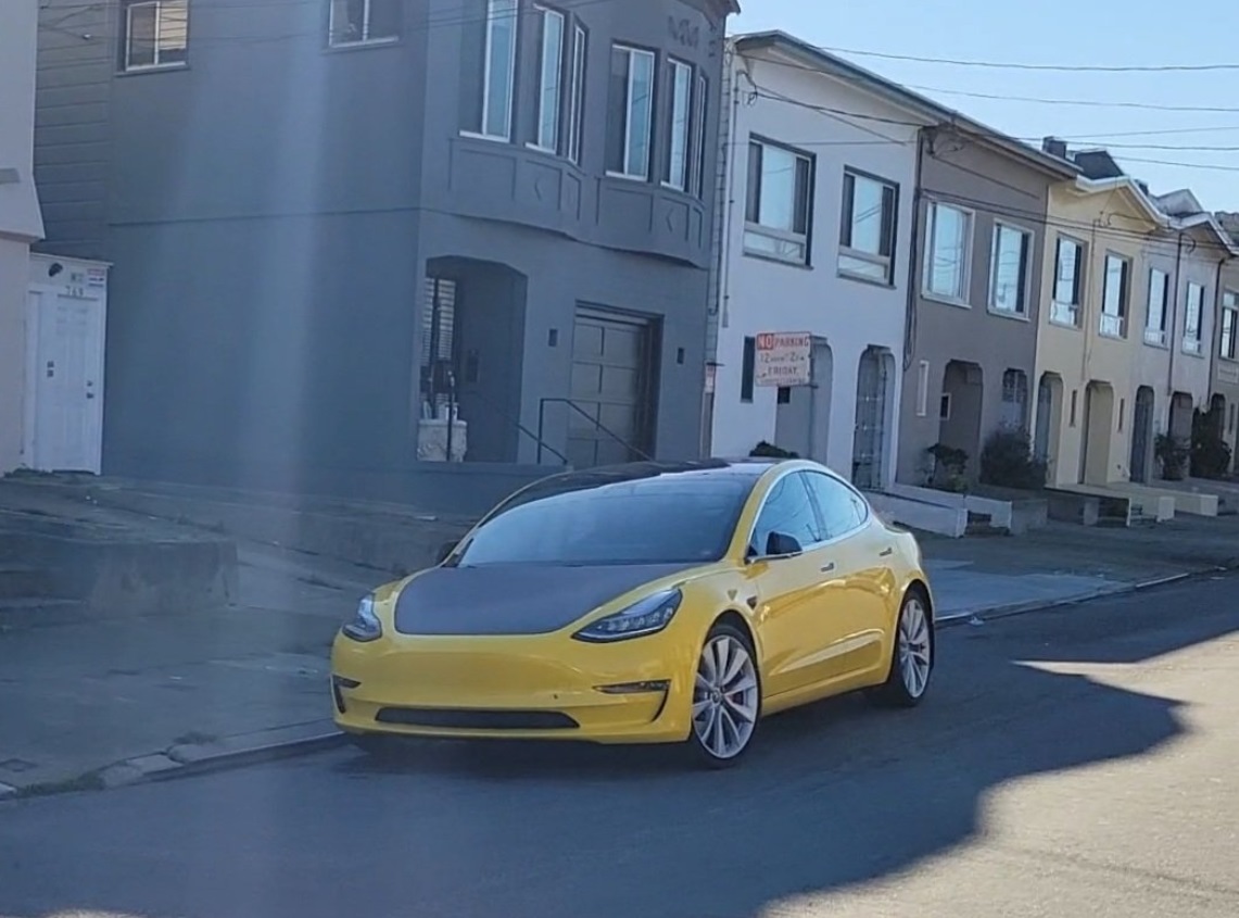 PHOTO Custom Yellow Acura Integra That Looks Exactly Like A Tesla