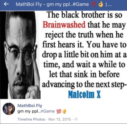 PHOTO Darrell Brooks Reshared Meme On Facebook About Malcolm X Saying The Black Brother Is So Brainwashed About The Truth