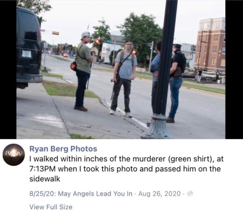 PHOTO Dude Walks Within Inches Of Kyle Rittenhouse Talking To Protesters After He Murdered Two People