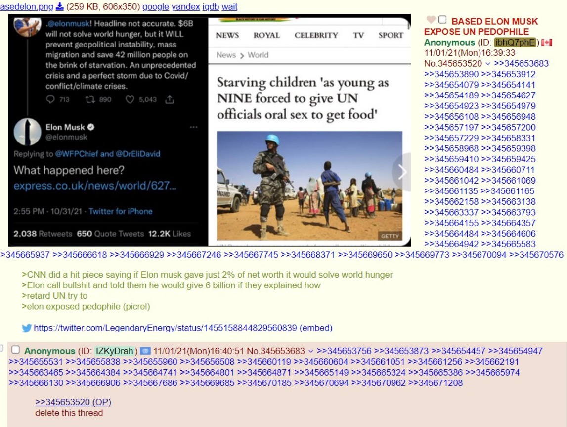 PHOTO Elon Musk Exposes UN Official Abusing Their Power Against Starving Kids
