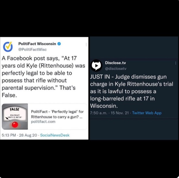 PHOTO Facebook Fact Checker Caught Incorrectly Saying Kyle Rittenhouse Was Not Legally Able To Possess Rifle Without Parental Supervision