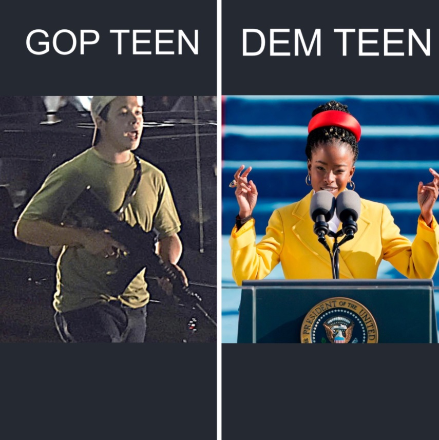 PHOTO GOP Teen Vs Dem Teen Kyle Rittenhouse Meme