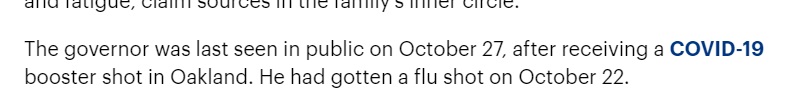 PHOTO Gavin Newsom Getting Flu Shot On October 22nd In Oakland California
