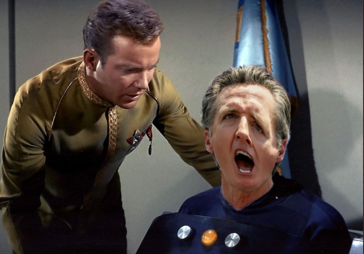 PHOTO Gavin Newsom Looking Like An Alien After Getting Booster Shot Meme